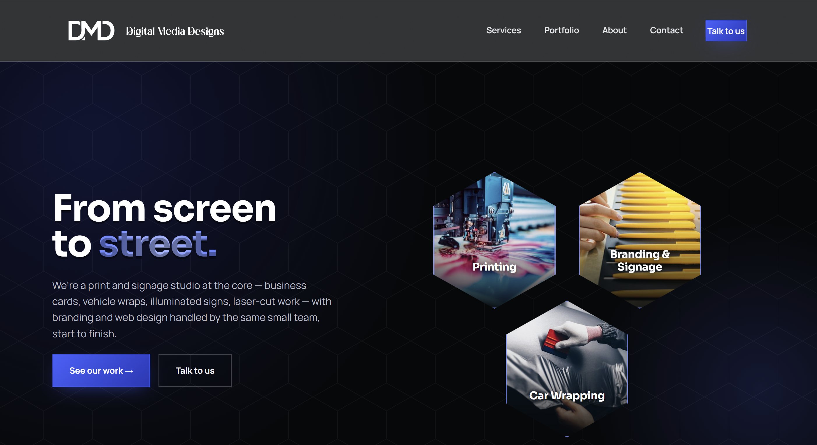 Digital Media Designs studio website preview